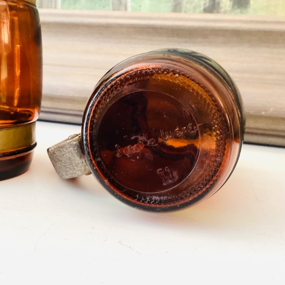 2 Vintage Siesta Ware Amber Glass Wood Handle Collectible Coffee Mug, Beer 12 oz - Picture 5 of 8